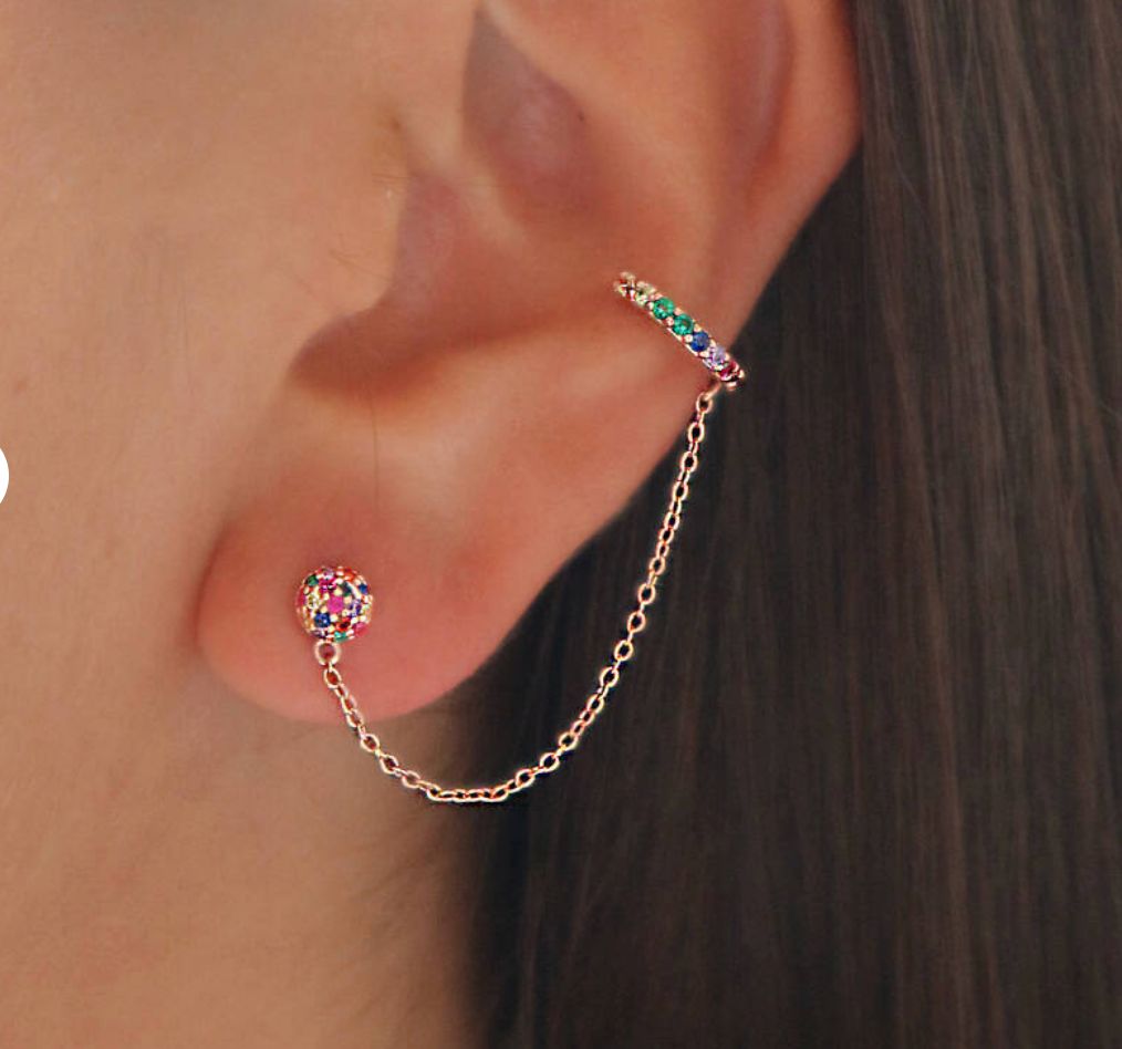 Rainbow Chain Cuff || DV205
