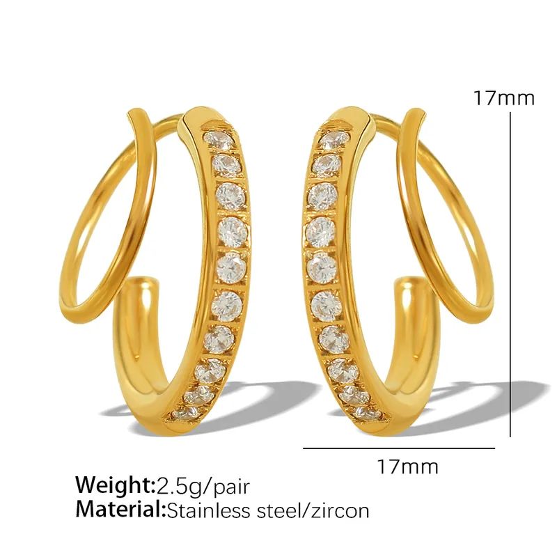 Duo Luxe Crystal Hoops || DV200