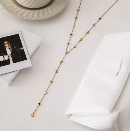Prism Drop Y Necklace || DV357