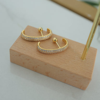 Lumina Crystal Cuff Earrings || DV170