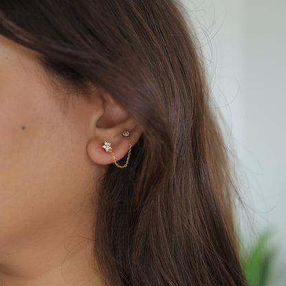 Faye Chain Stud Earrings || DV171