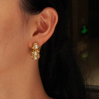Pearl Cascade Earrings || DV30