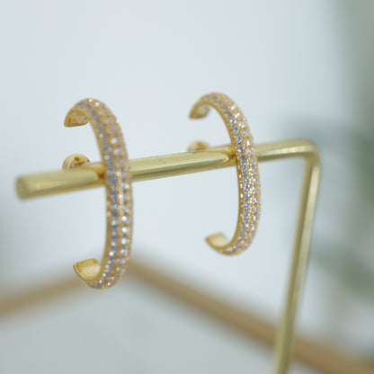 Lumina Crystal Cuff Earrings || DV170