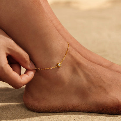 Solitaire Spark Anklet- Single  || DV238