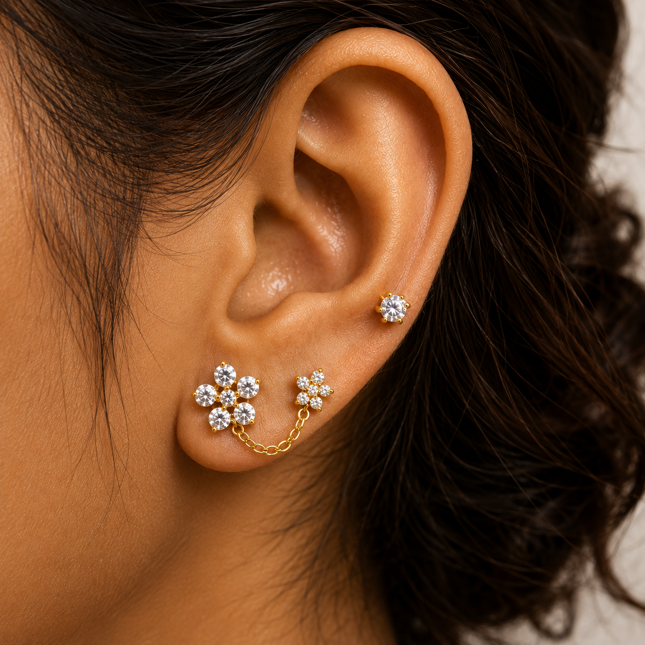 Bloom Chain Earrings || DV522