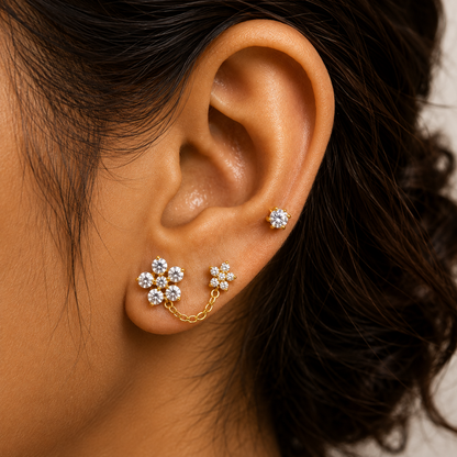 Bloom Chain Earrings || DV522