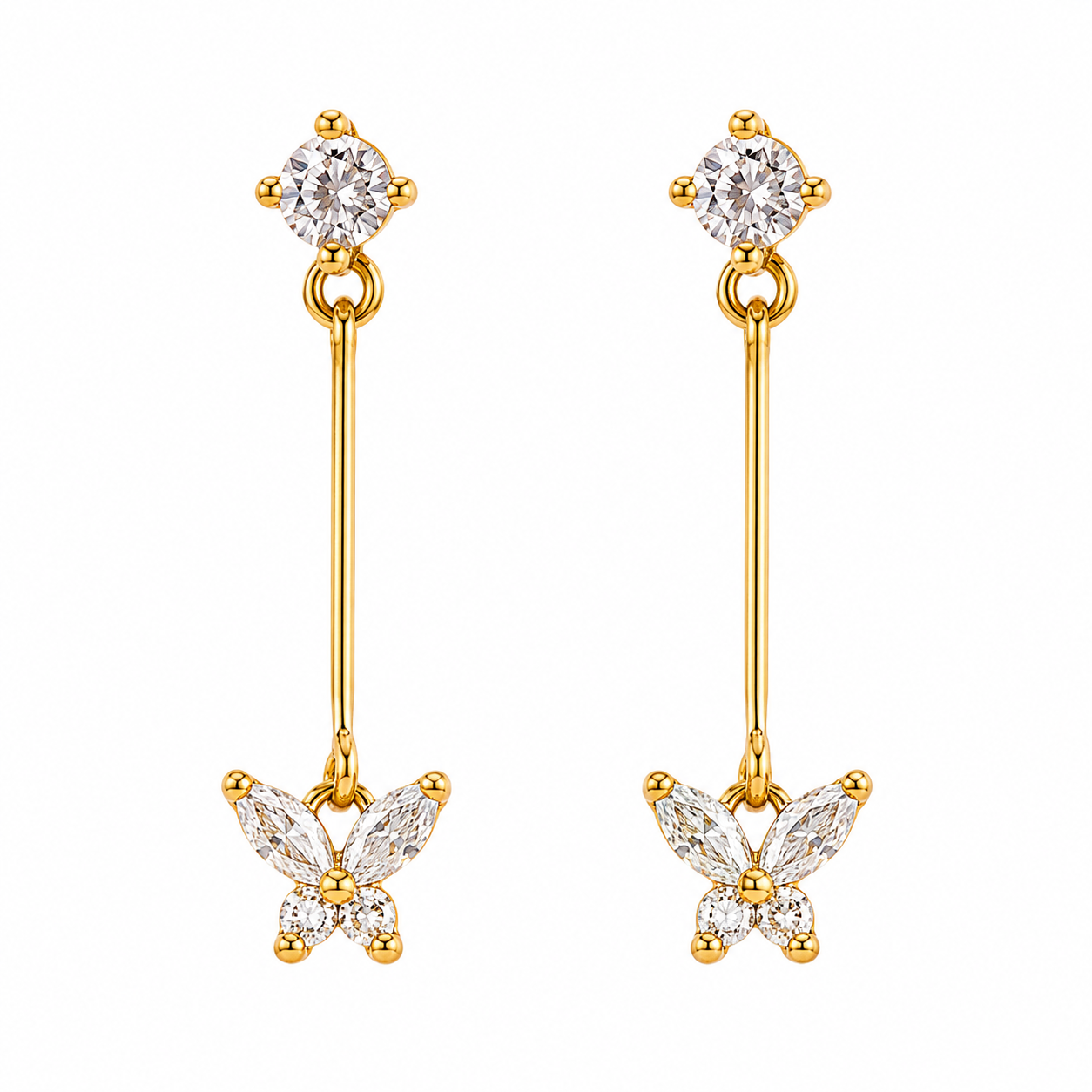Crystal Flutter Earrings || DV513