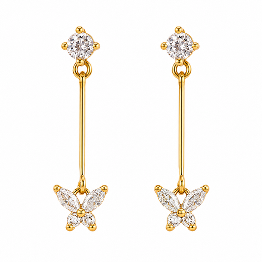 Crystal Flutter Earrings || DV513