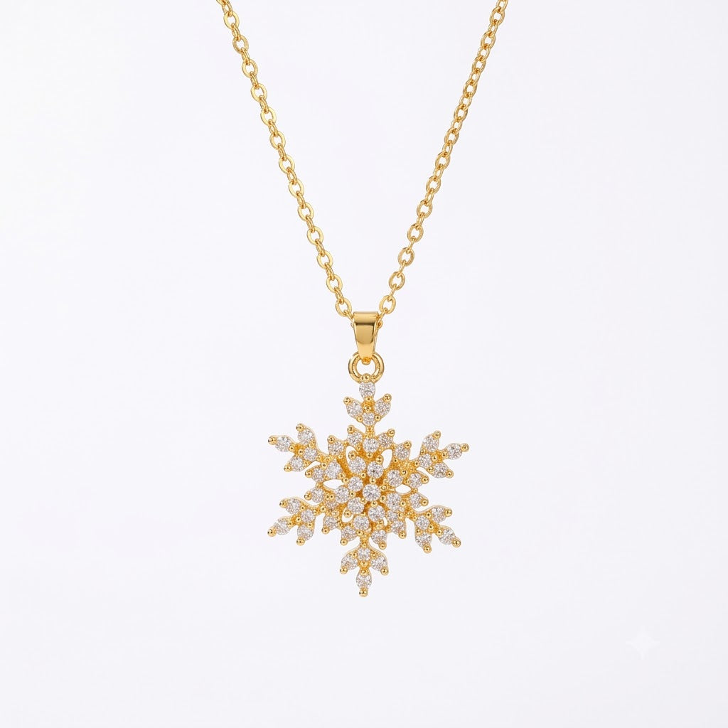 Diamond Snowflake Necklace || DV517