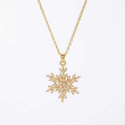 Diamond Snowflake Necklace || DV517