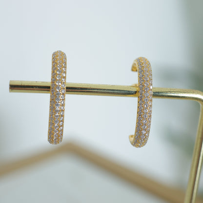 Lumina Crystal Cuff Earrings || DV170