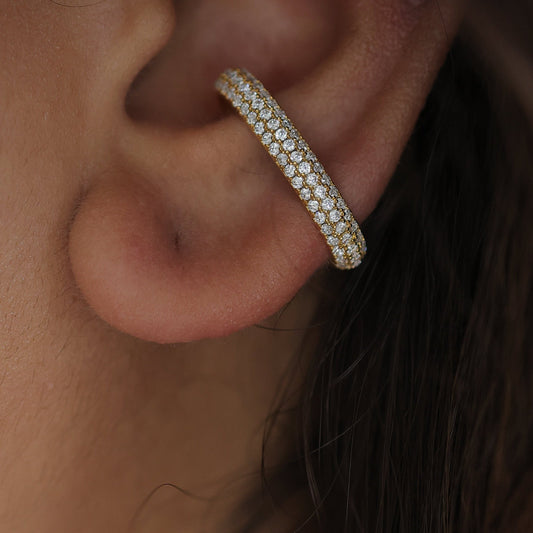 Lumina Crystal Cuff Earrings || DV170