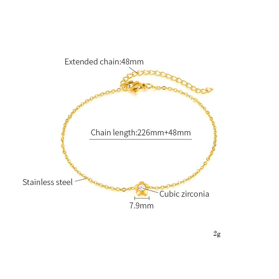 Solitaire Spark Anklet- Single  || DV238