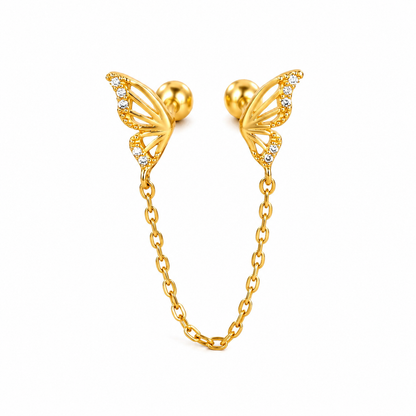 Flutter Chain Earrings- Pair || DV521