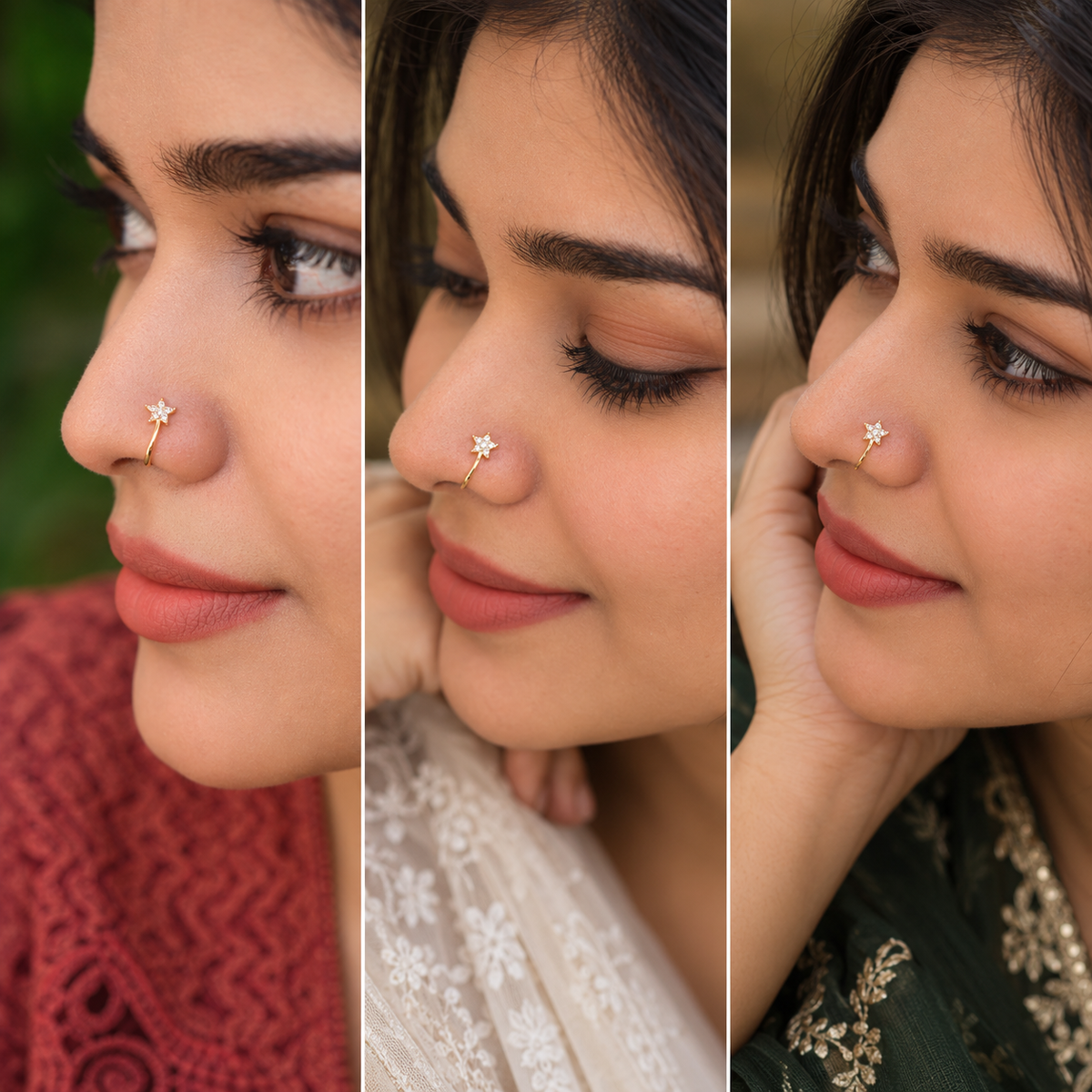 Non-Piercing Nose Pin || DV551