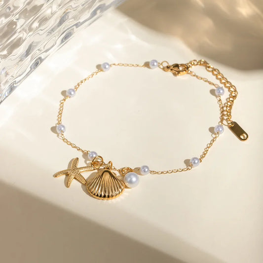 Isla Pearl Anklet || DV77
