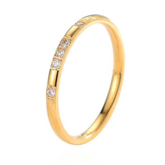 Claudia Cubic Zirconia Band Ring || DV134