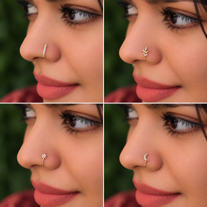 Non-Piercing Nose Pin || DV551