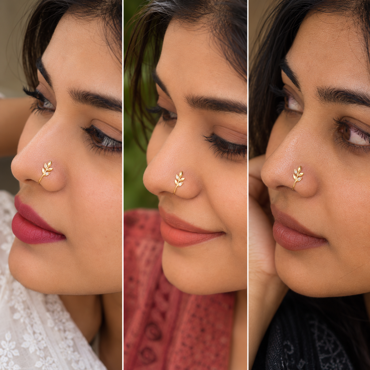 Non-Piercing Nose Pin || DV551