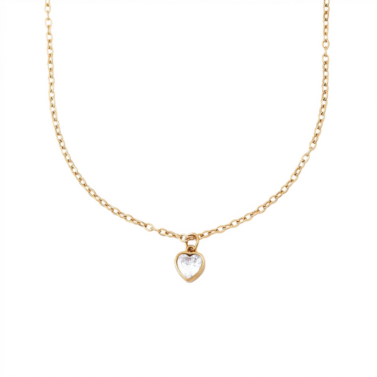 Crystal Heart Necklace || DV323