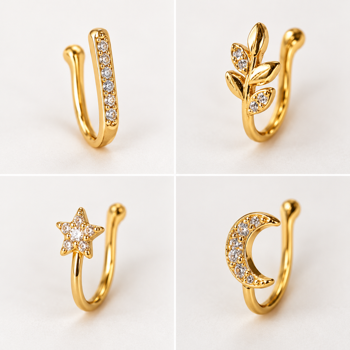 Non-Piercing Nose Pin || DV551