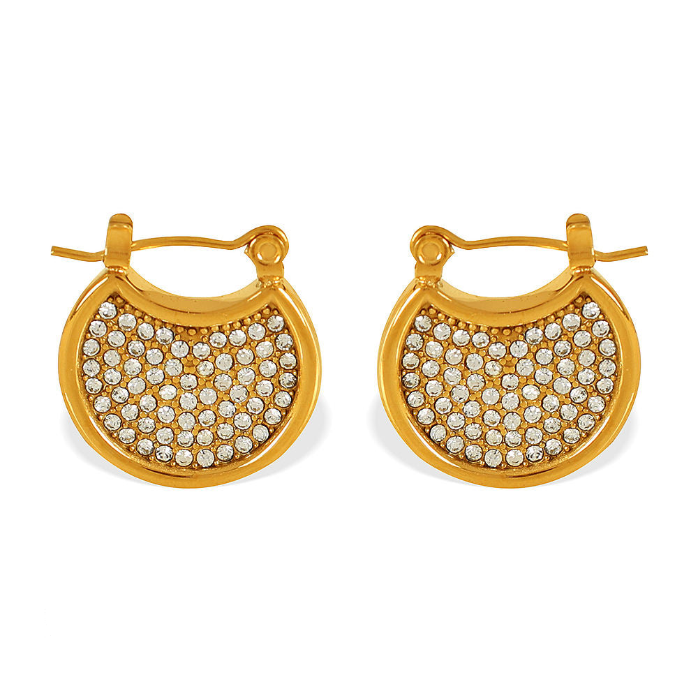 Luxe Crescent Hoop Earrings || DV12