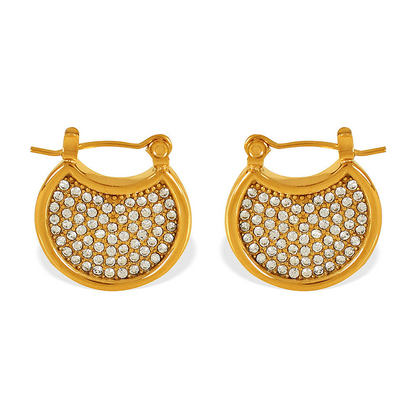 Luxe Crescent Hoop Earrings || DV12