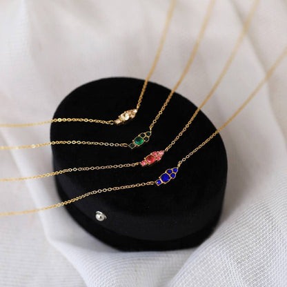Emerald Cluster Necklace || DV310