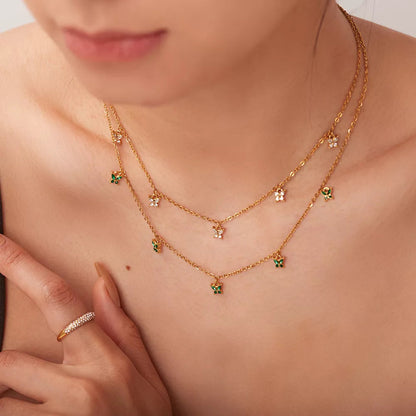 Butterfly Necklace In Emerald Green || DV352