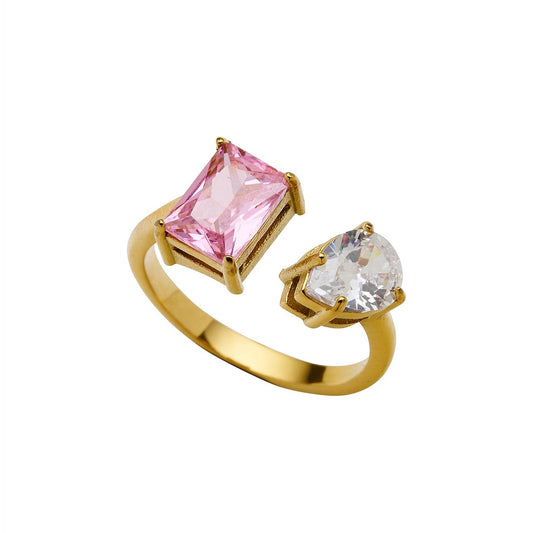 Liora Dual-Stone Open Ring || DV214