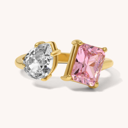 Liora Dual-Stone Open Ring || DV214