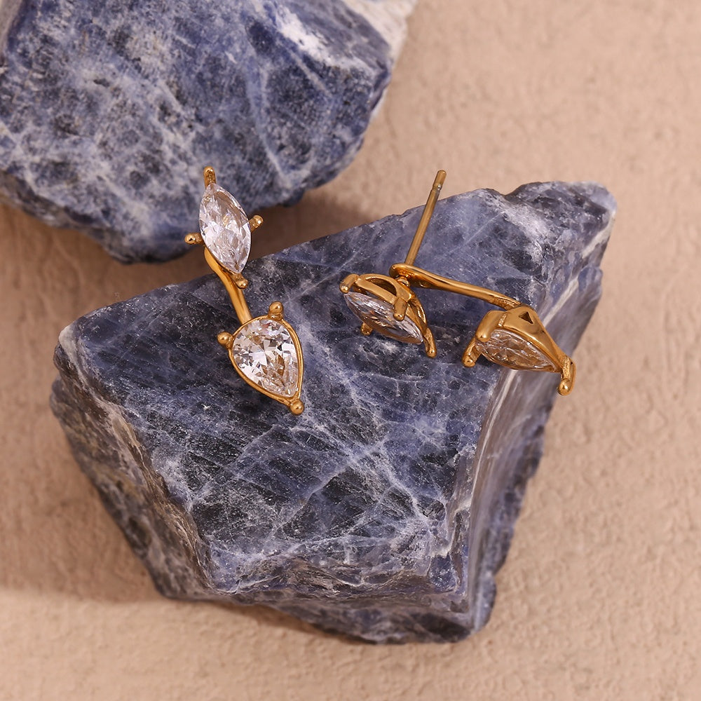 Elara Twin Drop Studs || DV215