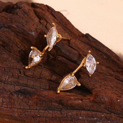 Elara Twin Drop Studs || DV215