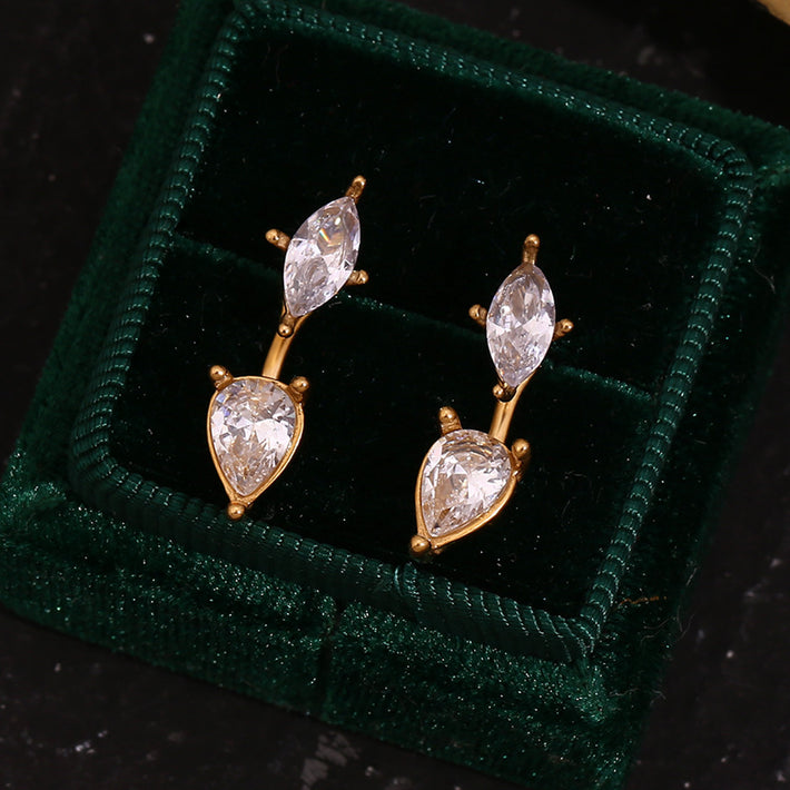 Elara Twin Drop Studs || DV215