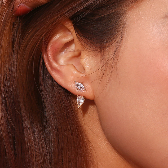 Elara Twin Drop Studs || DV215