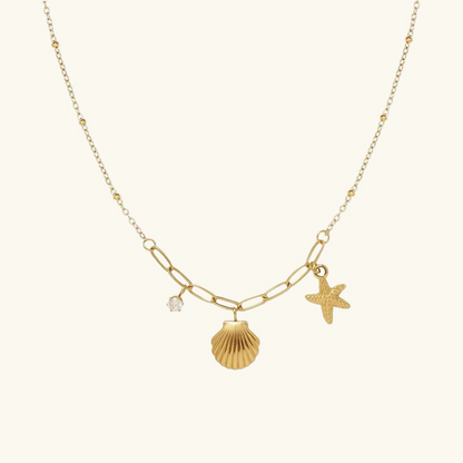 Golden Story Charm Necklace || DV361
