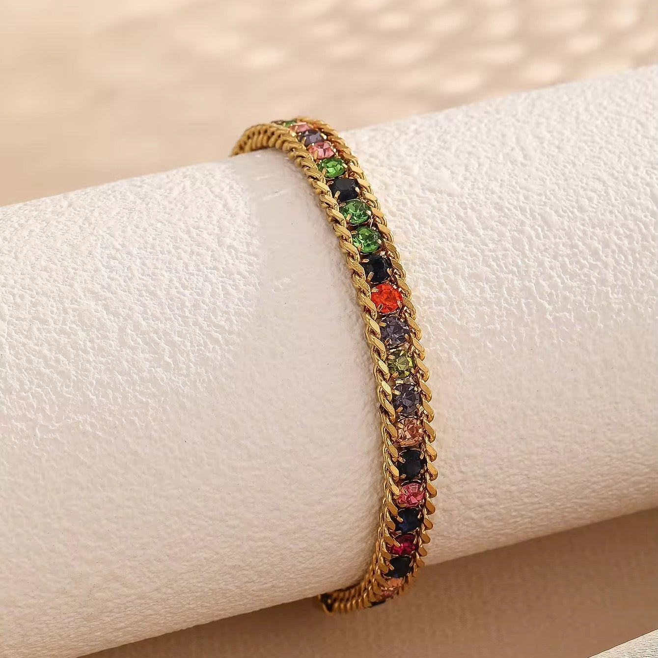 Xara Multistone Chain Tennis Bracelet || DV418