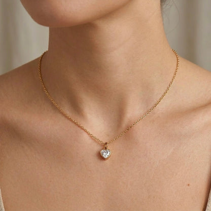 Crystal Heart Necklace || DV323