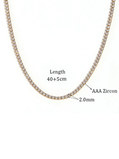 Luxe Tennis Necklace – 2mm || DV358