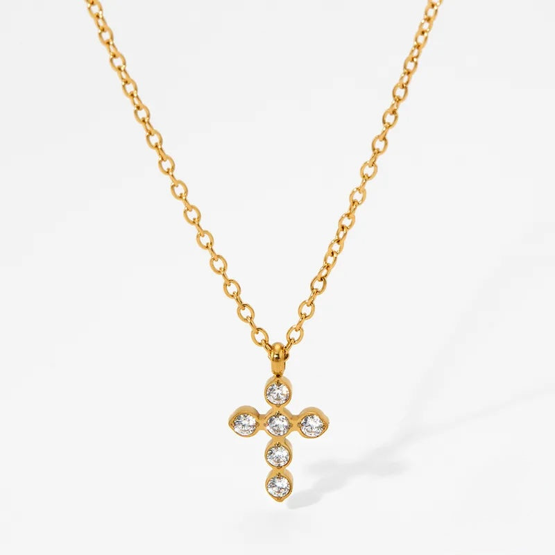 Divine Cross Spark Necklace || DV500