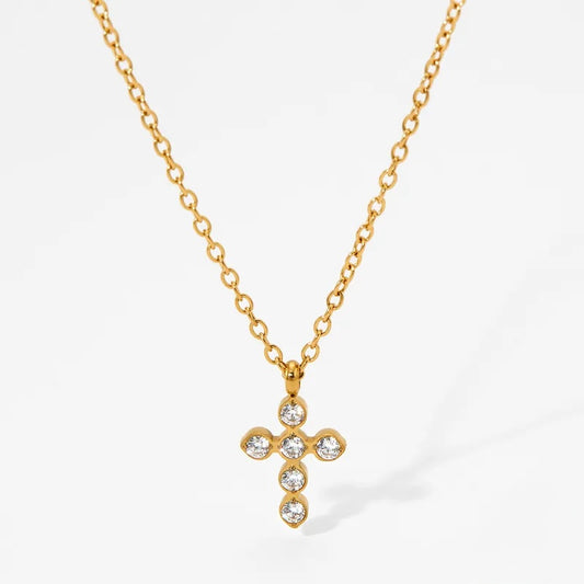 Divine Cross Spark Necklace || DV500