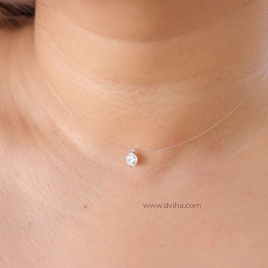 Celeste Diamond Invisible Necklace || DV106