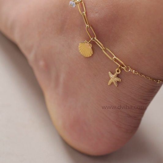 Ocean Charm Anklet || DV115
