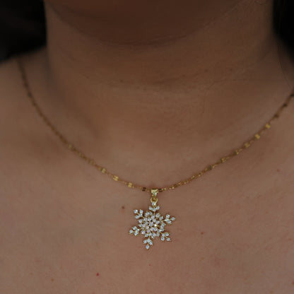 Frostflake Spark Pendant Necklace || DV193