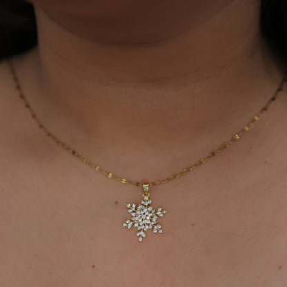 Frostflake Spark Pendant Necklace || DV193