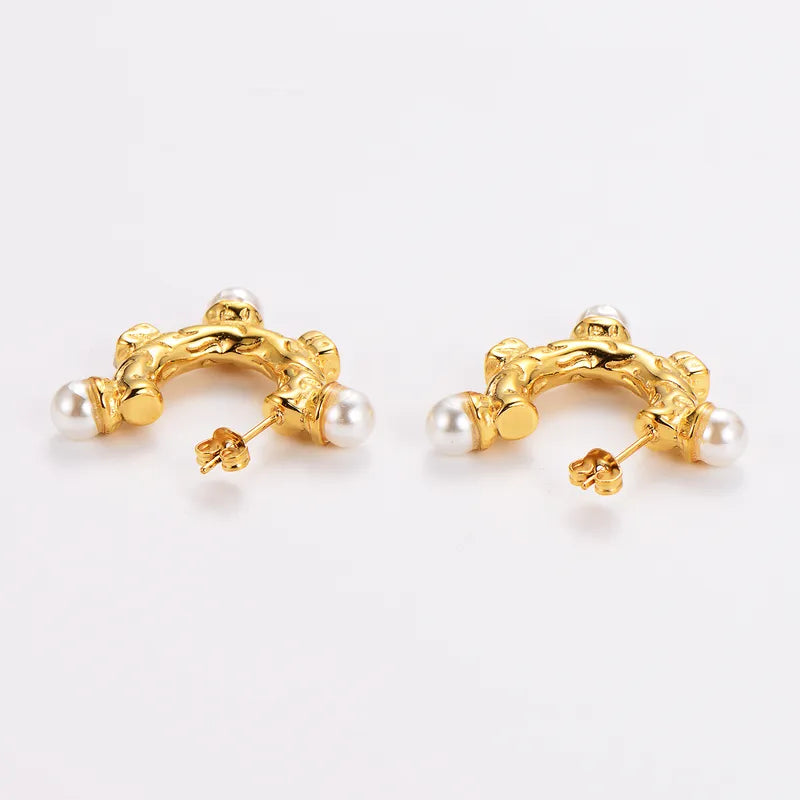 Aurelia Pearl Hoops || DV127