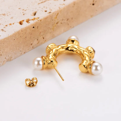 Aurelia Pearl Hoops || DV127