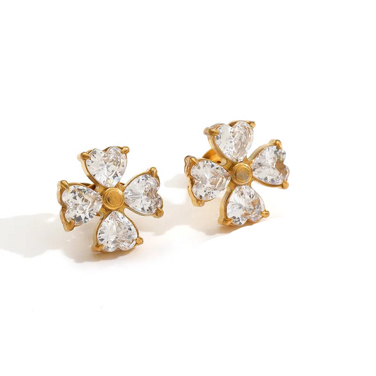 Clover Diamond CZ Studs || DV156