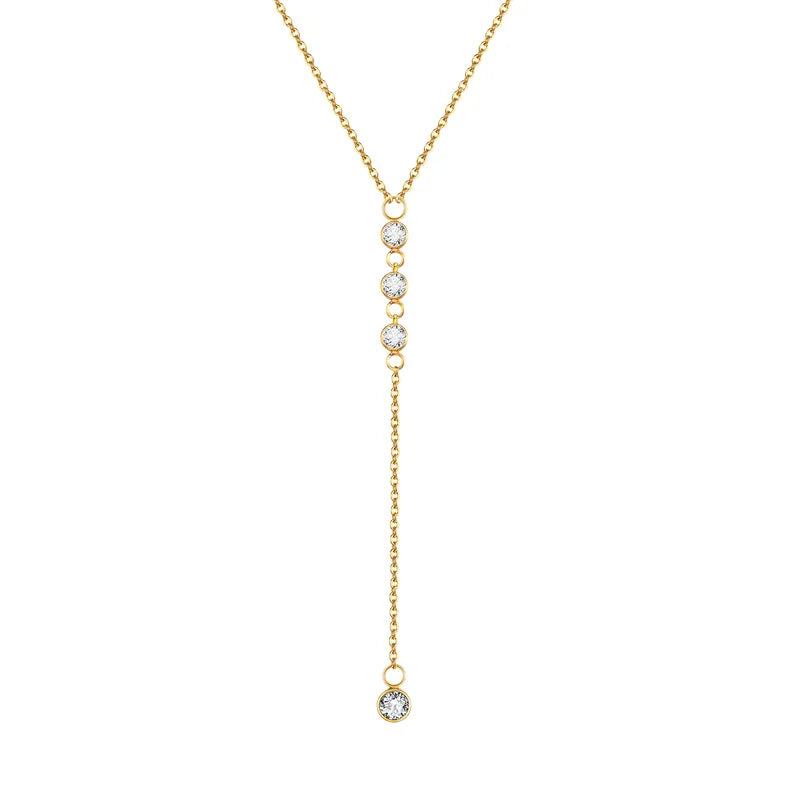 Stellar Drop Lariat Necklace || DV354