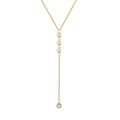 Stellar Drop Lariat Necklace || DV354